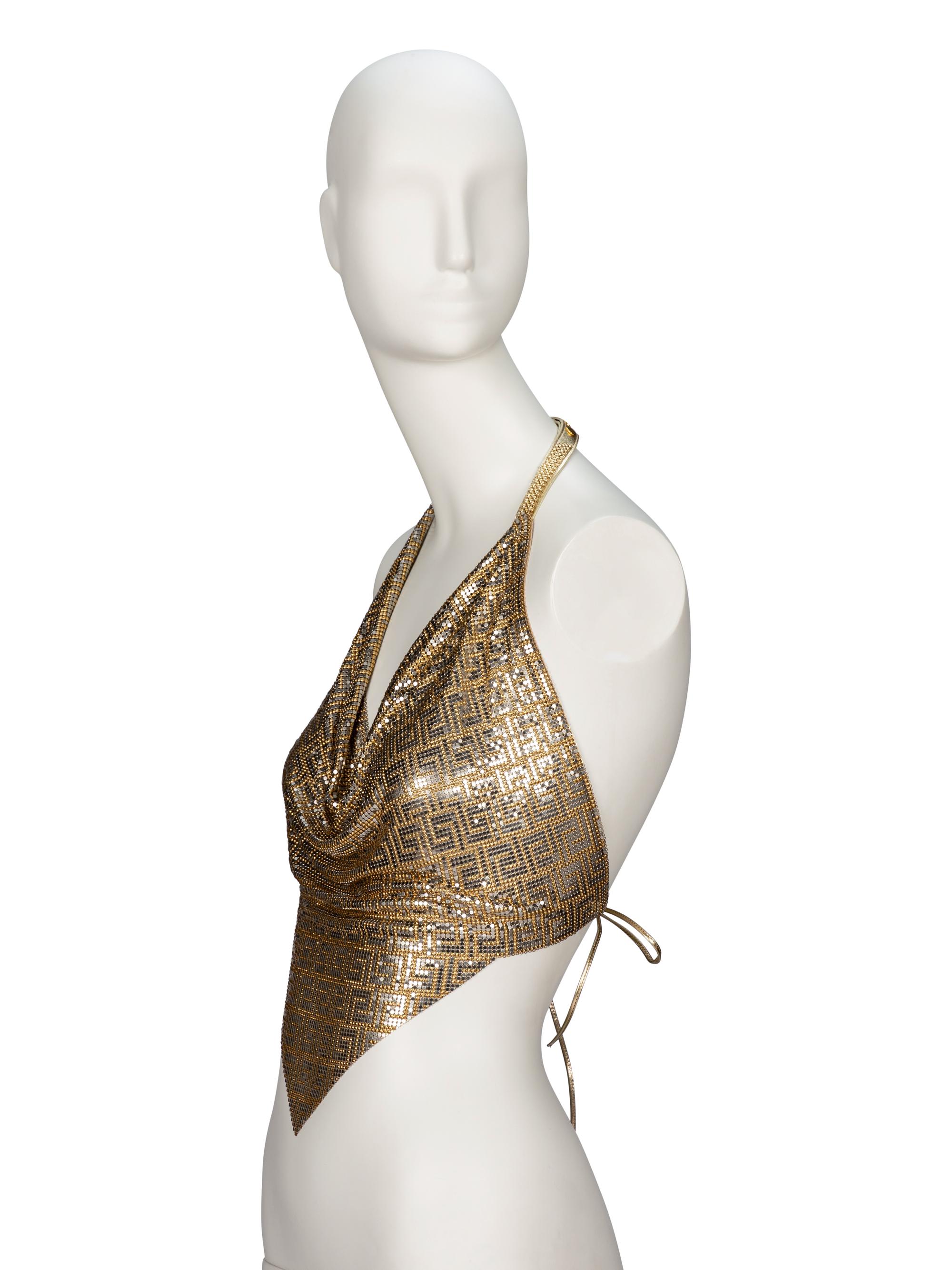 Whiting & Davis, Metal Mesh Halter Top