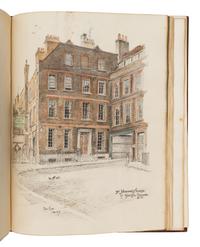 [The Red Cross]. An exceptional album of autographs, letters, and original artwork assembled to benefit the British Red Cross during WWI. [N.p.: N.p.], 1917.