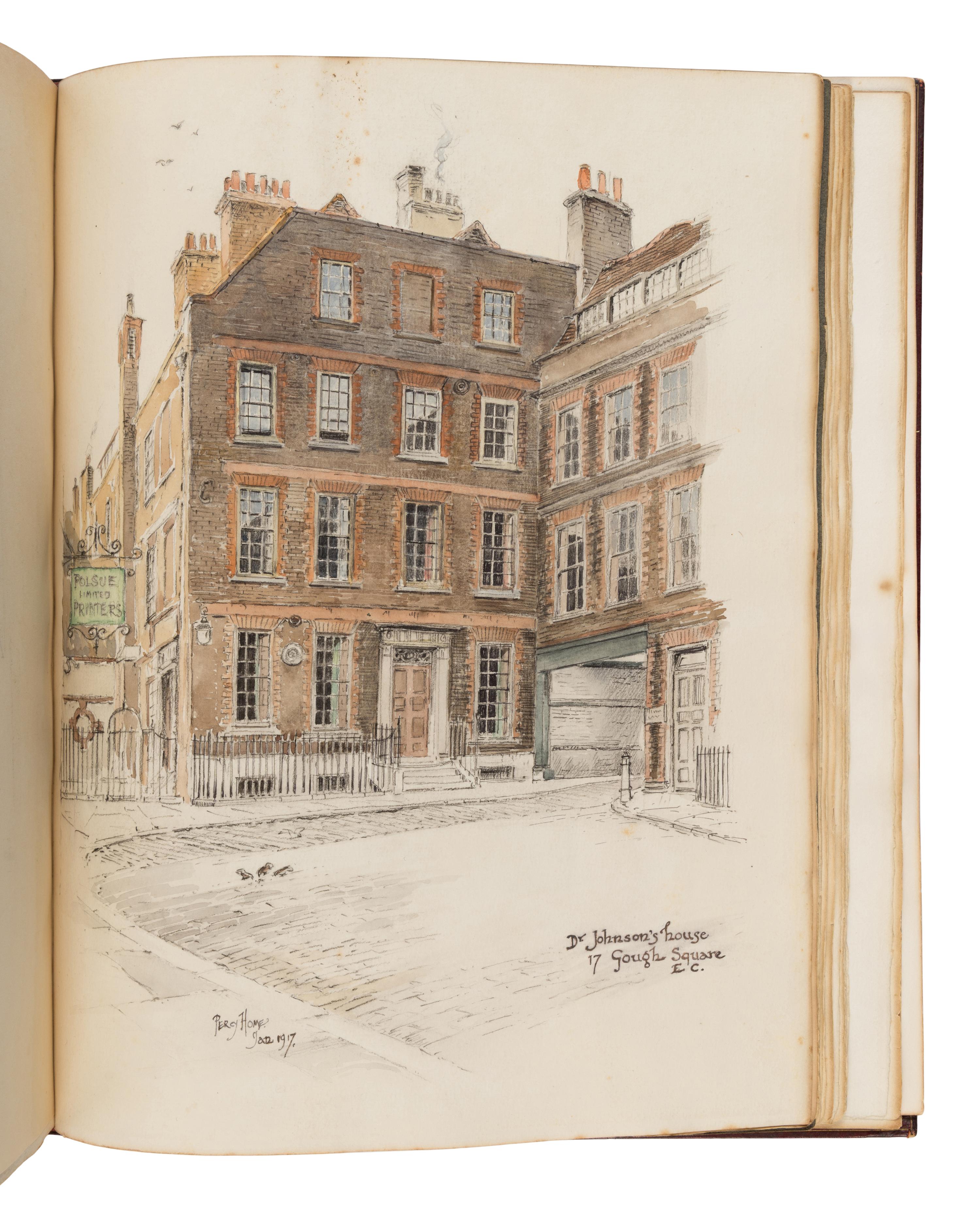 [The Red Cross]. An exceptional album of autographs, letters, and original artwork assembled to benefit the British Red Cross during WWI. [N.p.: N.p.], 1917.