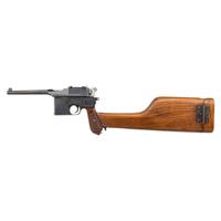 **Refurbished Import Marked Mauser C96 Pistol with Reproduction Stock Holster and Carrier