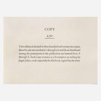 [Private Press] [Arion Press, The] Stevens, Wallace, and Jasper Johns Poems