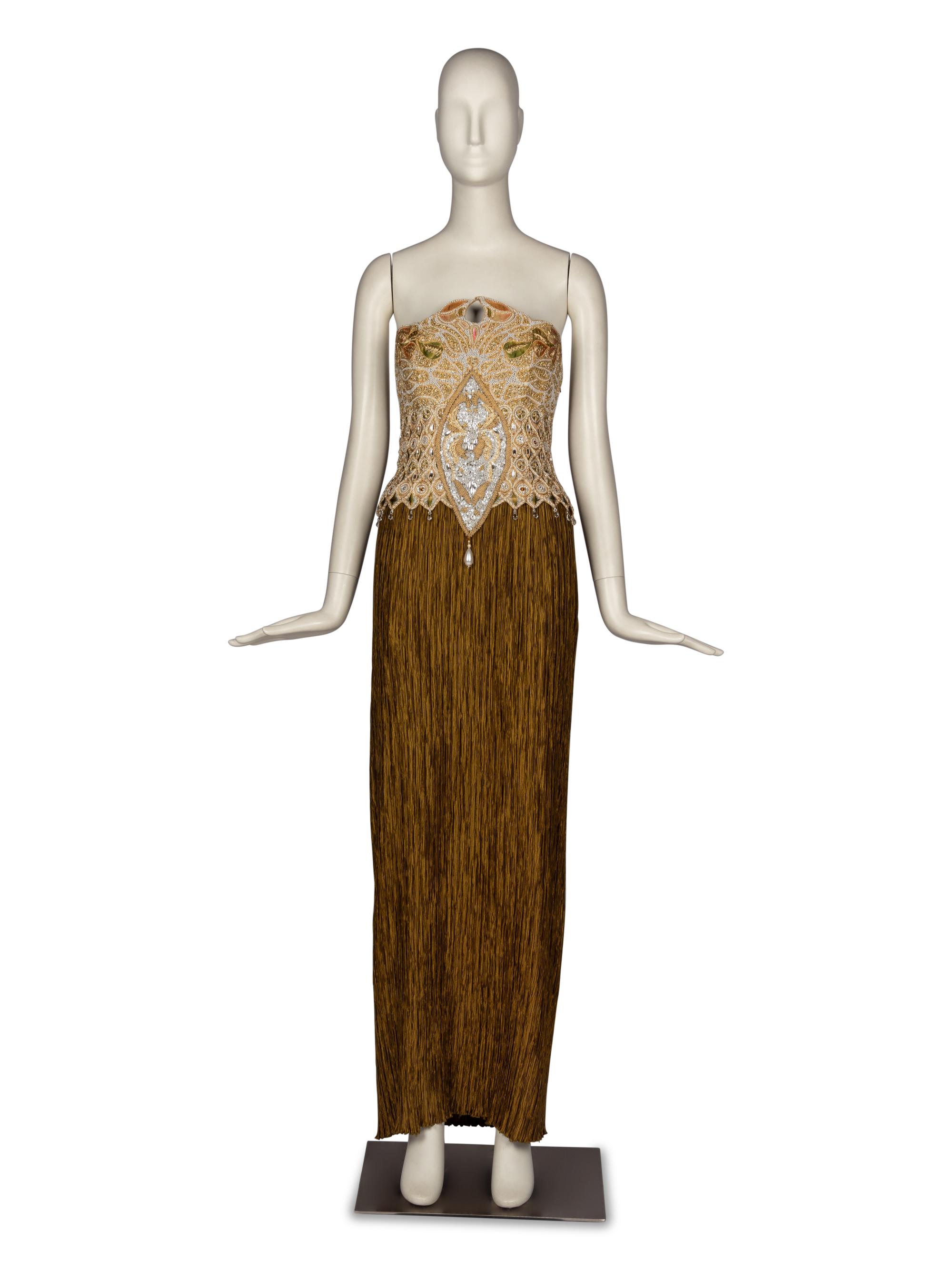 Mary McFadden Strapless Gown and Bolero