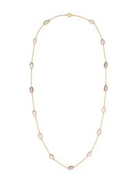 COLLECTION OF YELLOW GOLD AND GEMSTONE NECKLACES