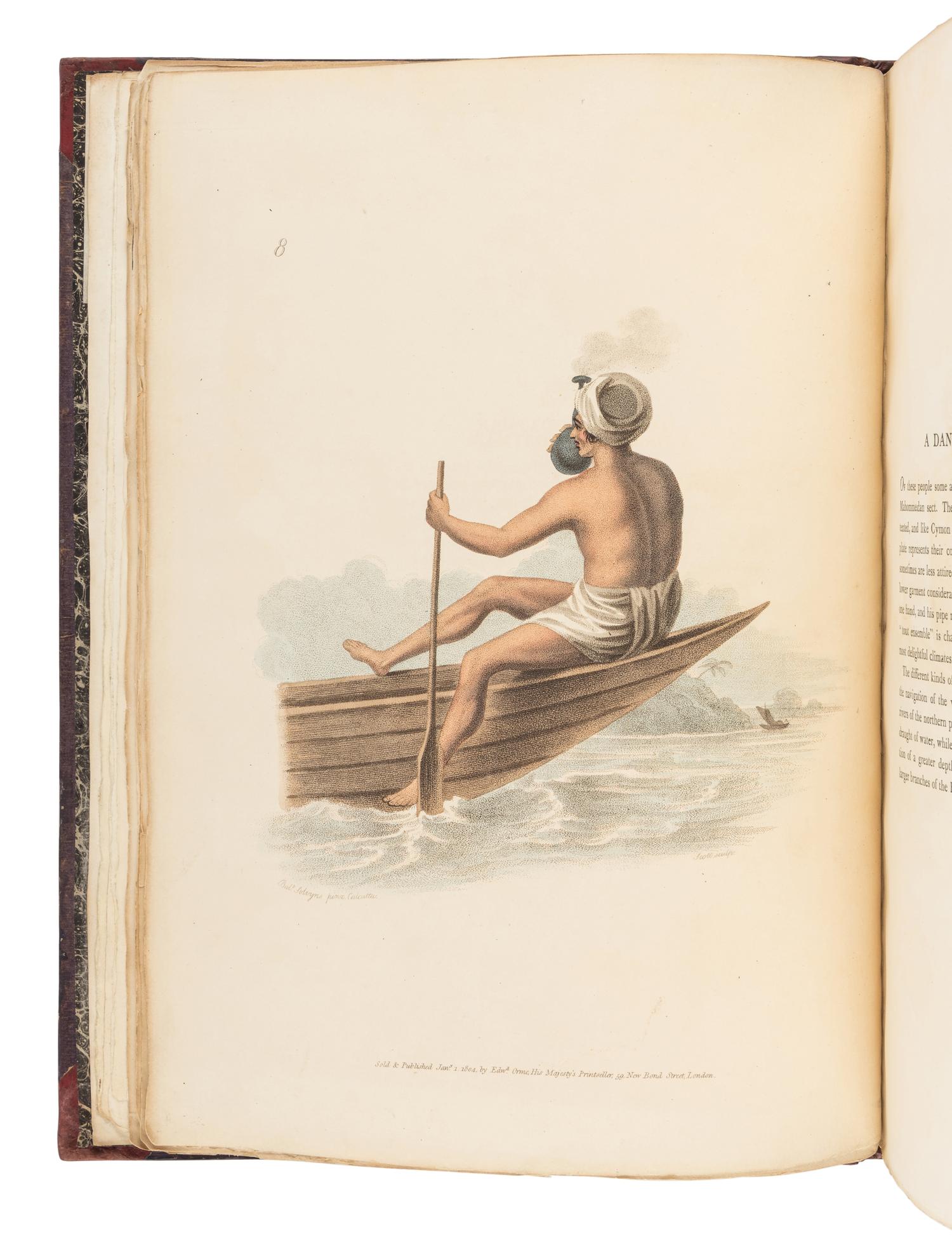 SOLVYNS, Frans Balthazar (1760-1824). The Costume of Hindostan . London: W. Bulmer for Edward Orme, 1804 [-1805].