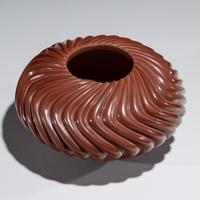 Redware Pottery Swirl Jar