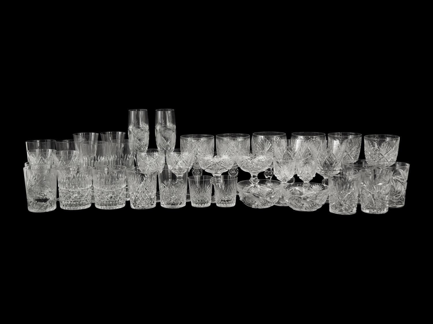 An Extensive Collection of Cut Glass Barware