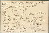 (Celebrity Memorabilia). WINFREY. Oprah (1967). A handwritten note from Oprah Winfrey (1954) to Bill Zwecker, written in 1987.