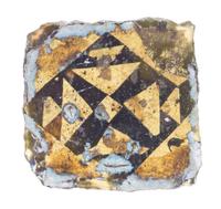 A Byzantine Glass Plaque Height 3 1/2 x width 3 1/2 inches. — CIRCA ELEVENTH/TWELFTH CENTURY A.D.