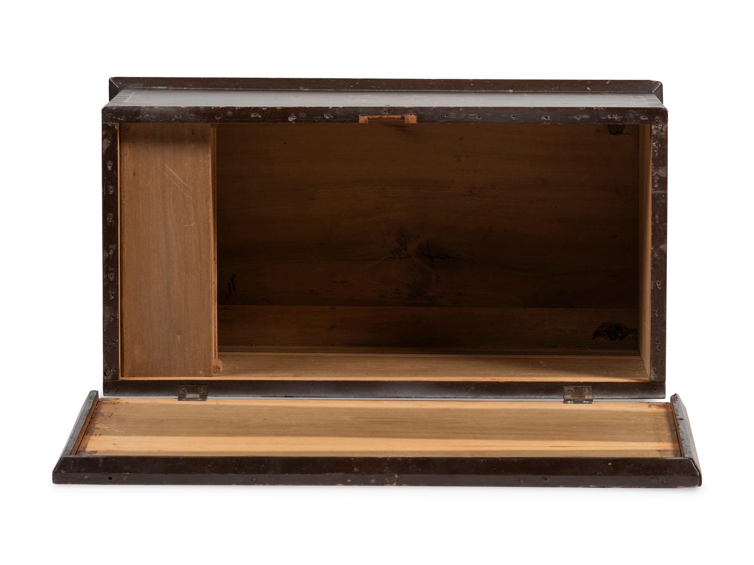 A Classical Gilt and Paint Decorated Poplar Blanket Chest