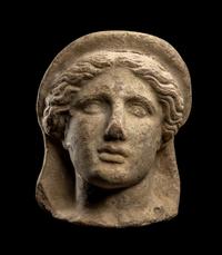 An Etruscan Terracotta Votive Female Head