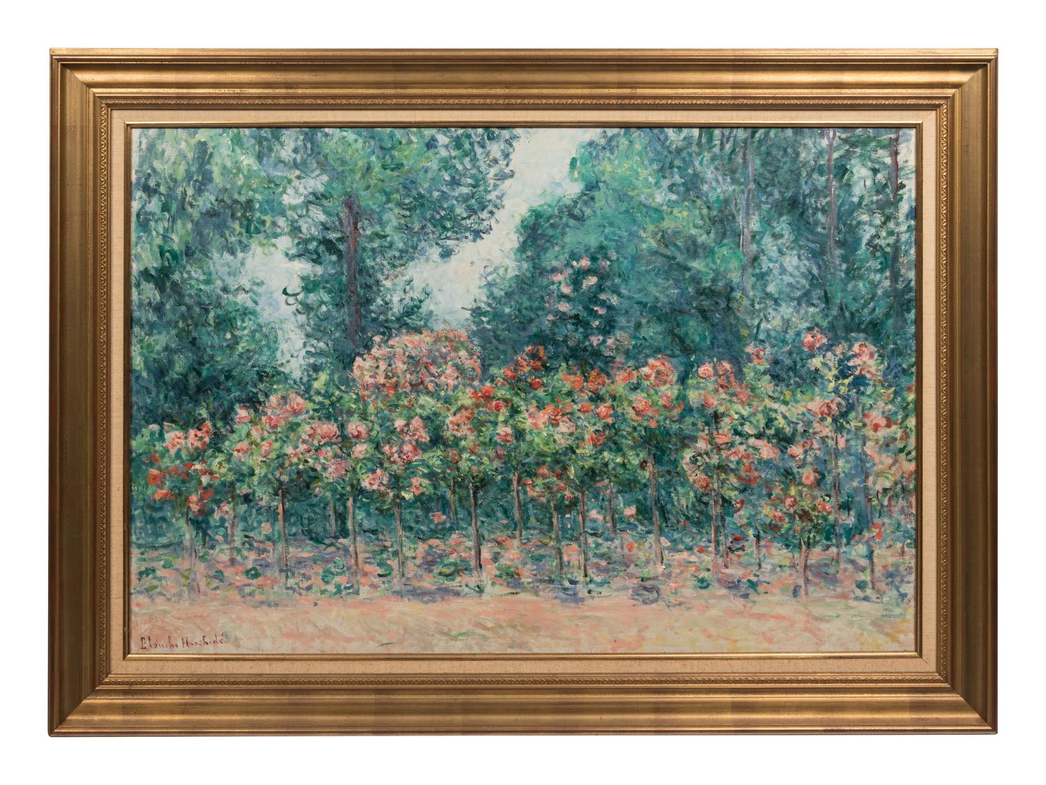 Jardin en fleurs (Les rosiers)