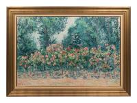 Jardin en fleurs (Les rosiers)