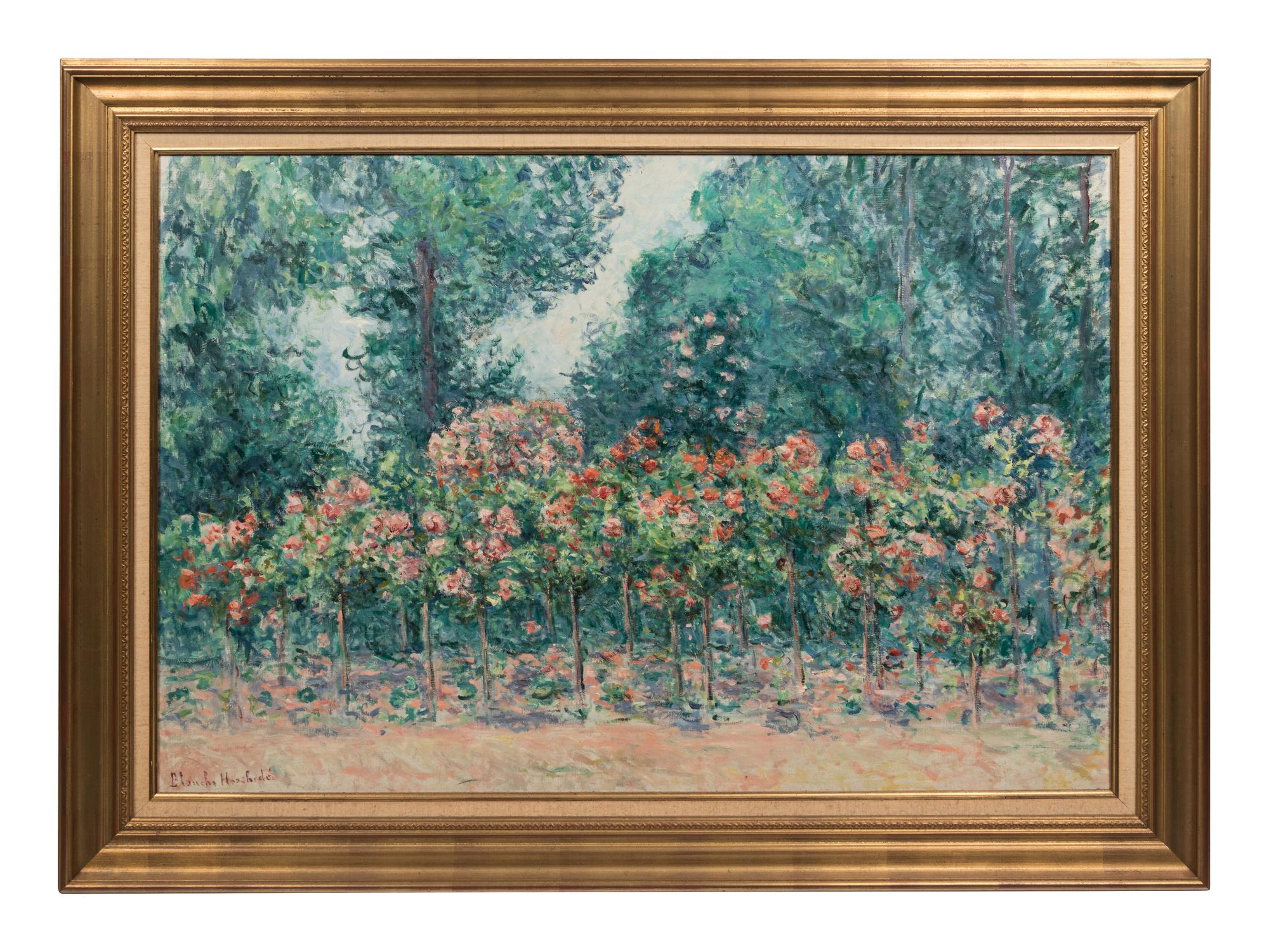 Jardin en fleurs (Les rosiers)