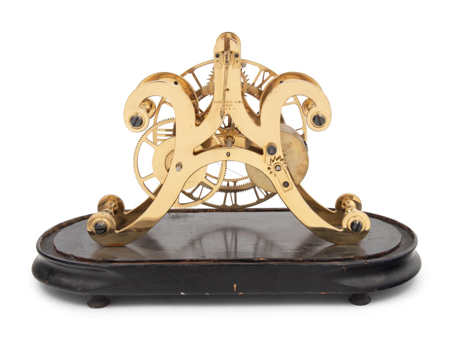 An English Brass Skeleton Clock