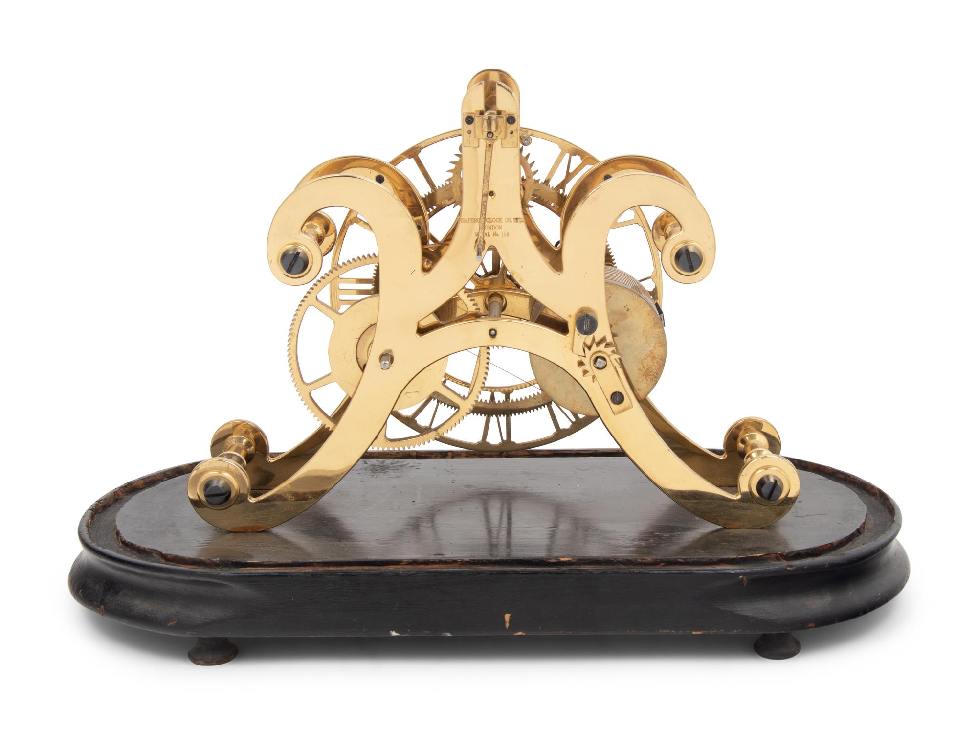 An English Brass Skeleton Clock