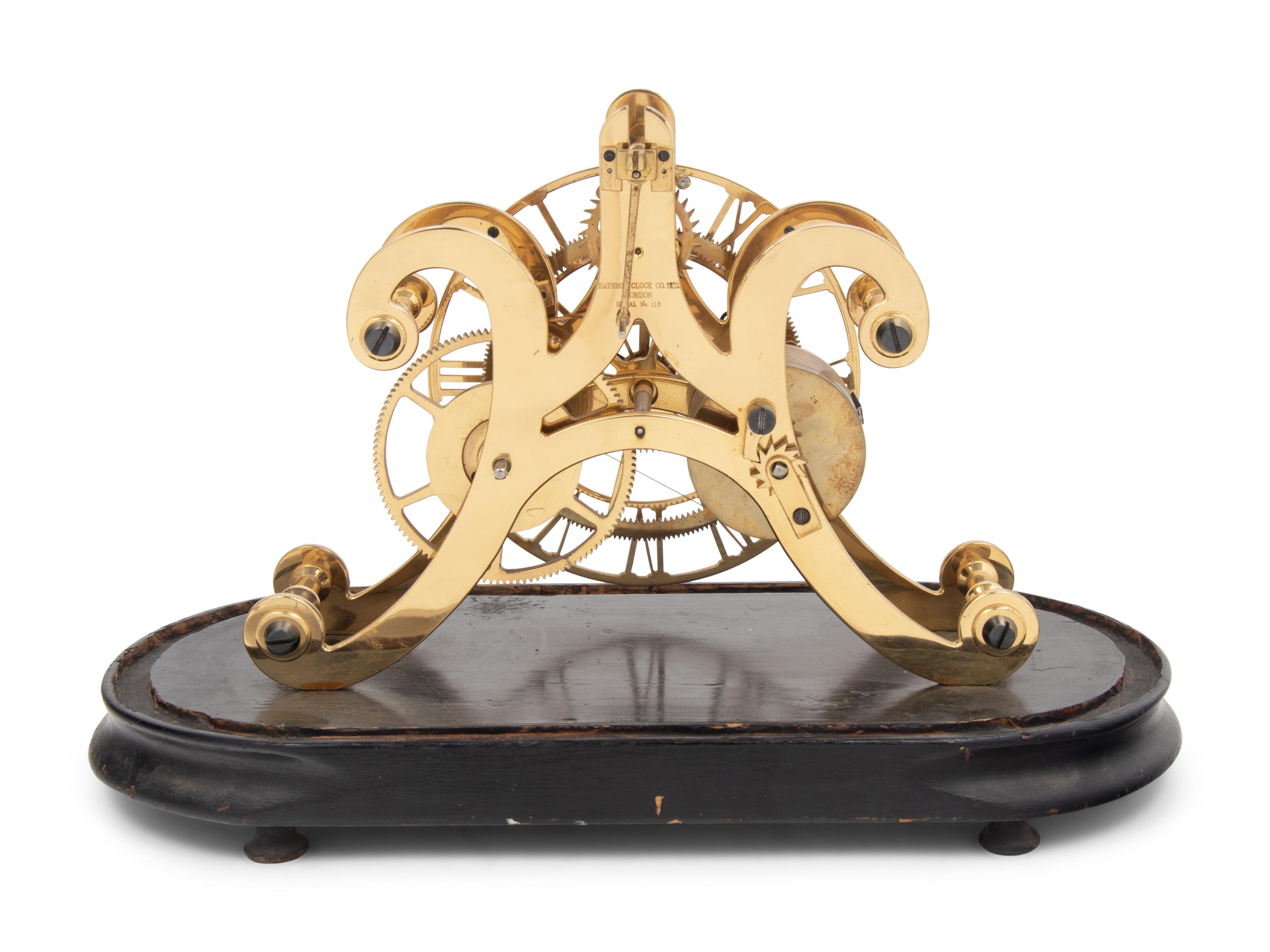 An English Brass Skeleton Clock