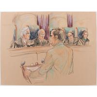 Joan Andrew, Washington Post and CNN Sketch Artist,Nine Original Sketches of Supreme Court Justices, 1981-1983