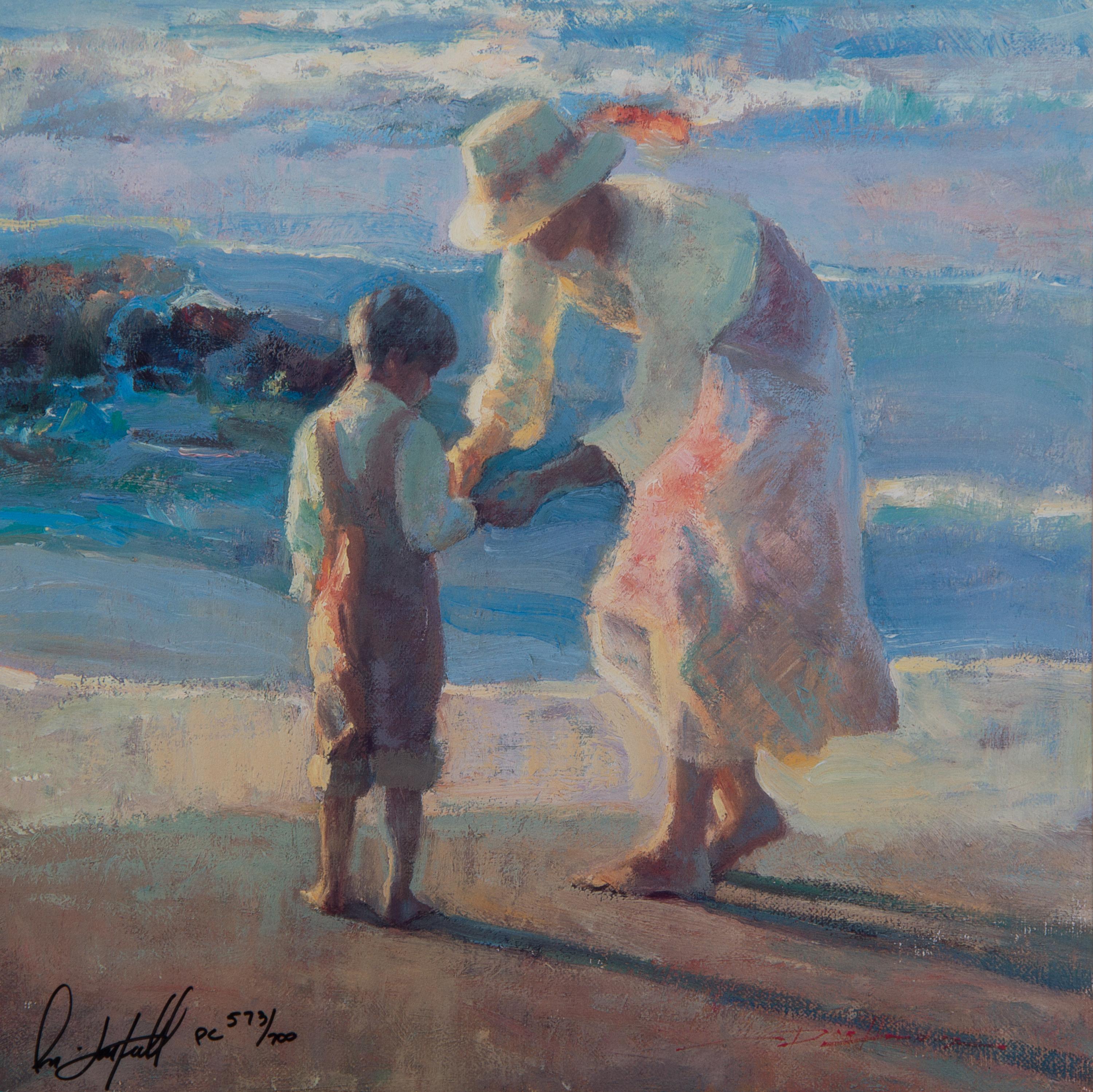 Richard Hartfield, (American, 20th century), Mother and Son on Beach