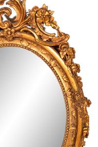 A Rococo Style Giltwood Mirror