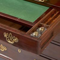 A George III mahogany step-back secretary bookcase late 18th century
