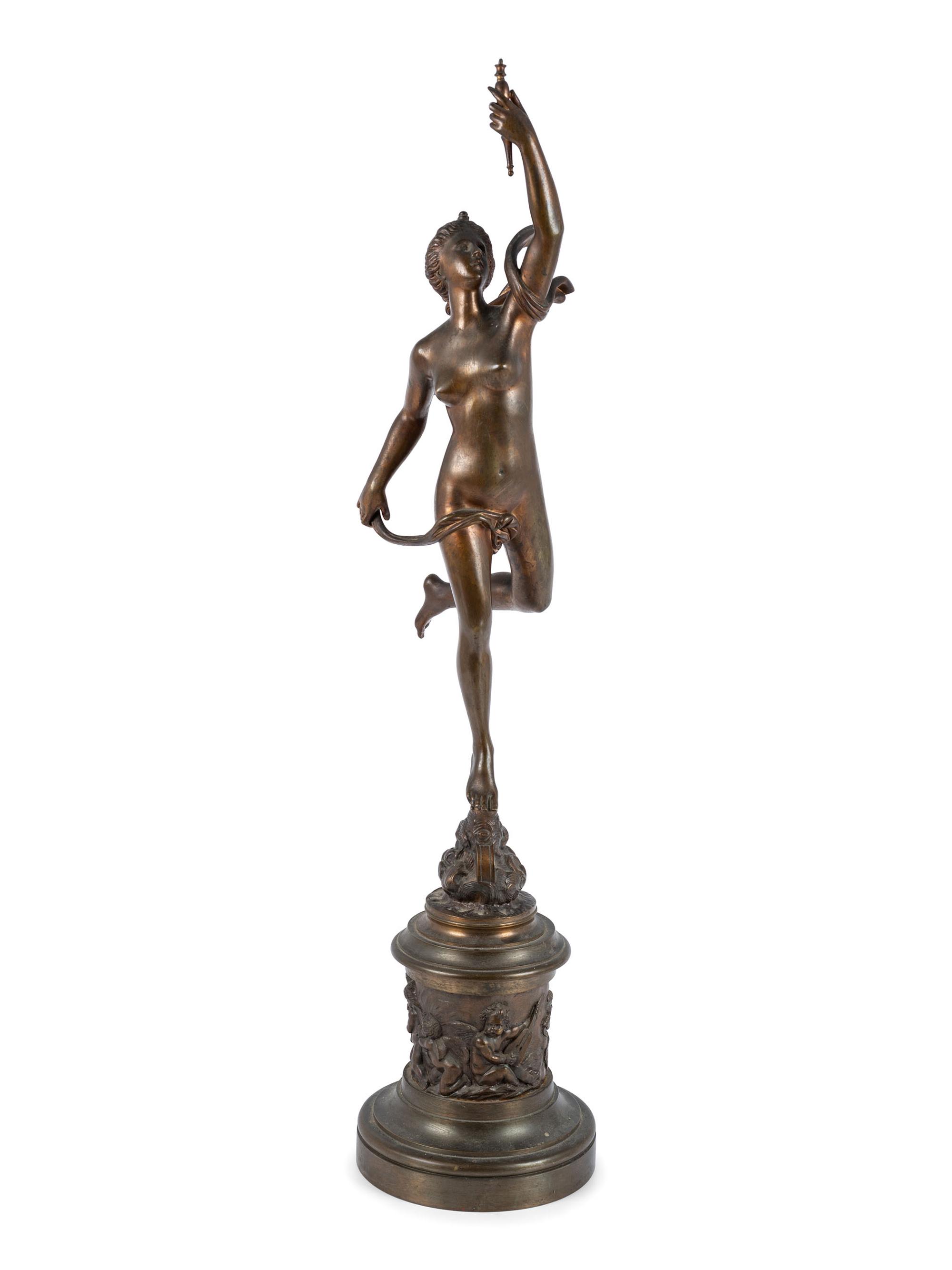 A Pair of Sculptures of Mercury and Psyche