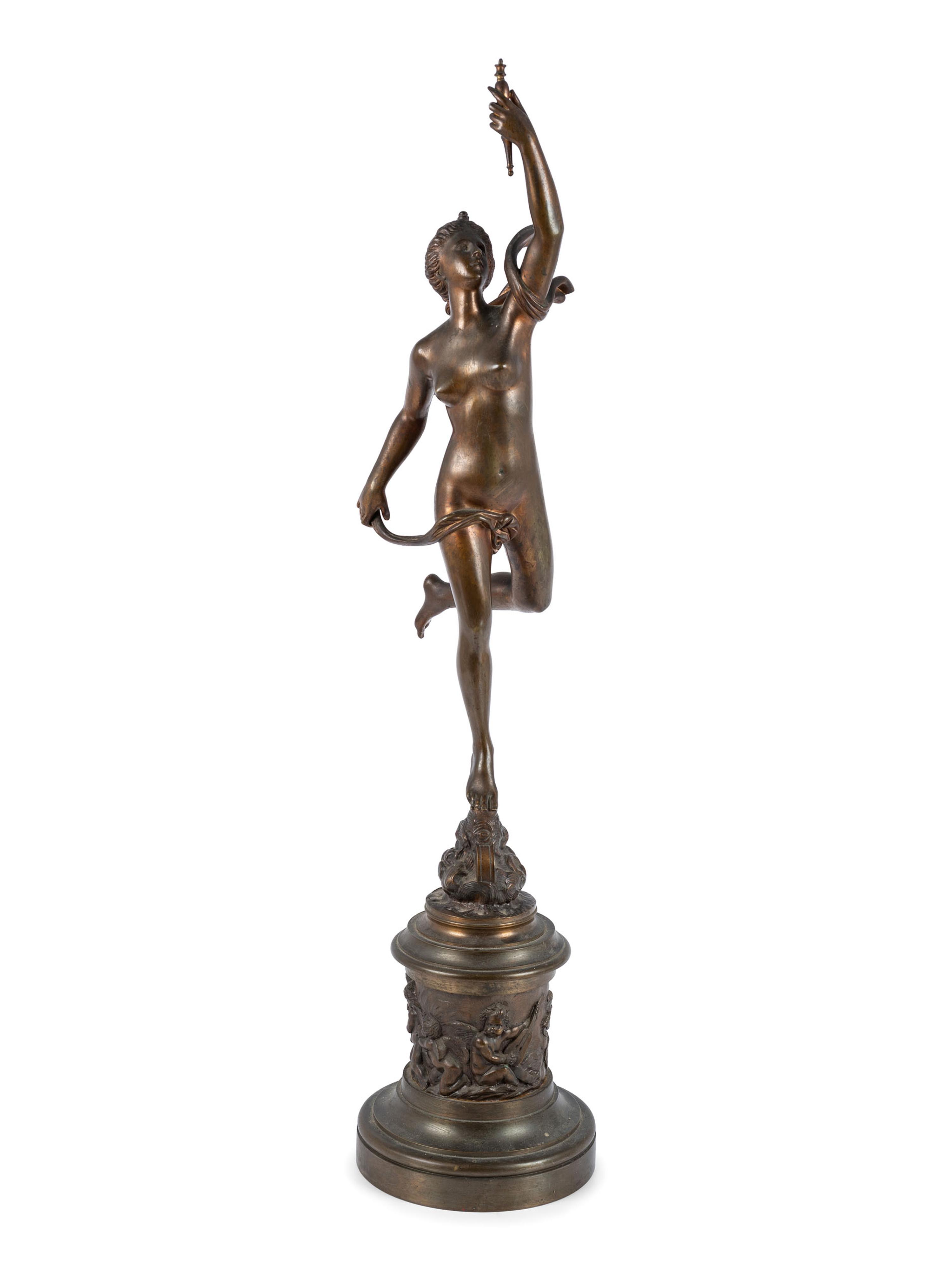 A Pair of Sculptures of Mercury and Psyche