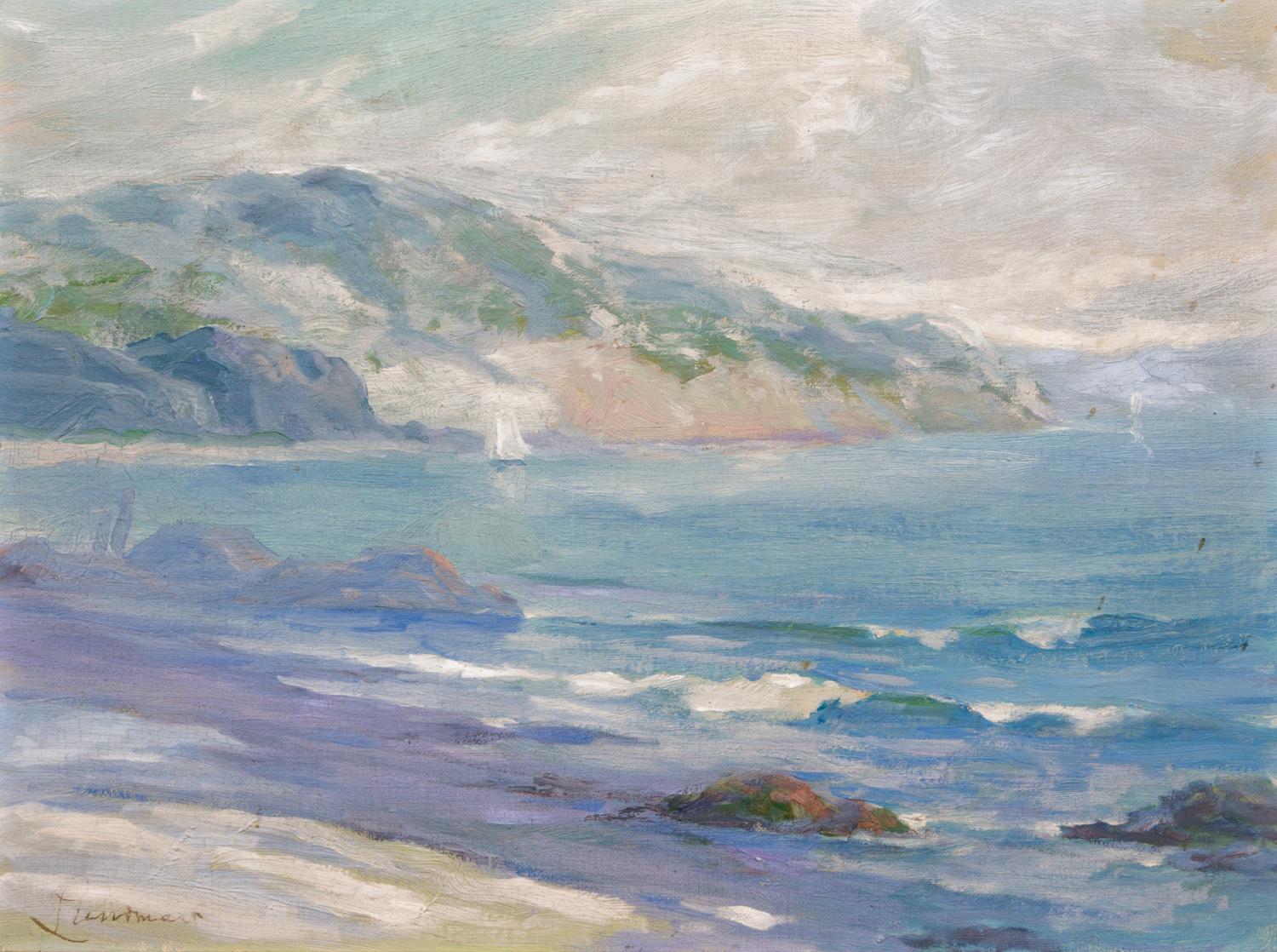 Leon Lundmark, (American, 1875-1942), Light Blue Seascape