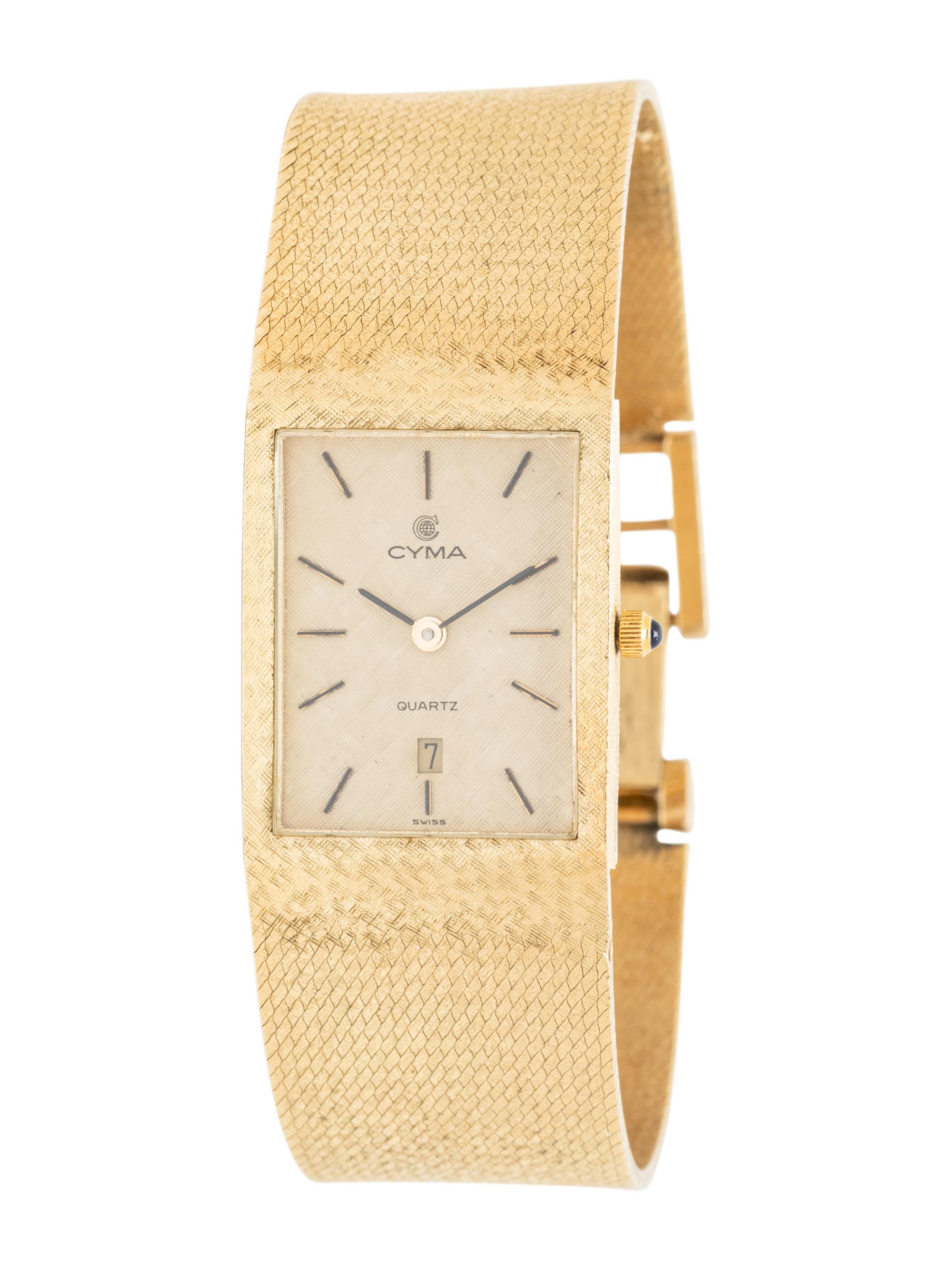 CYMA, 14K YELLOW GOLD WATCH