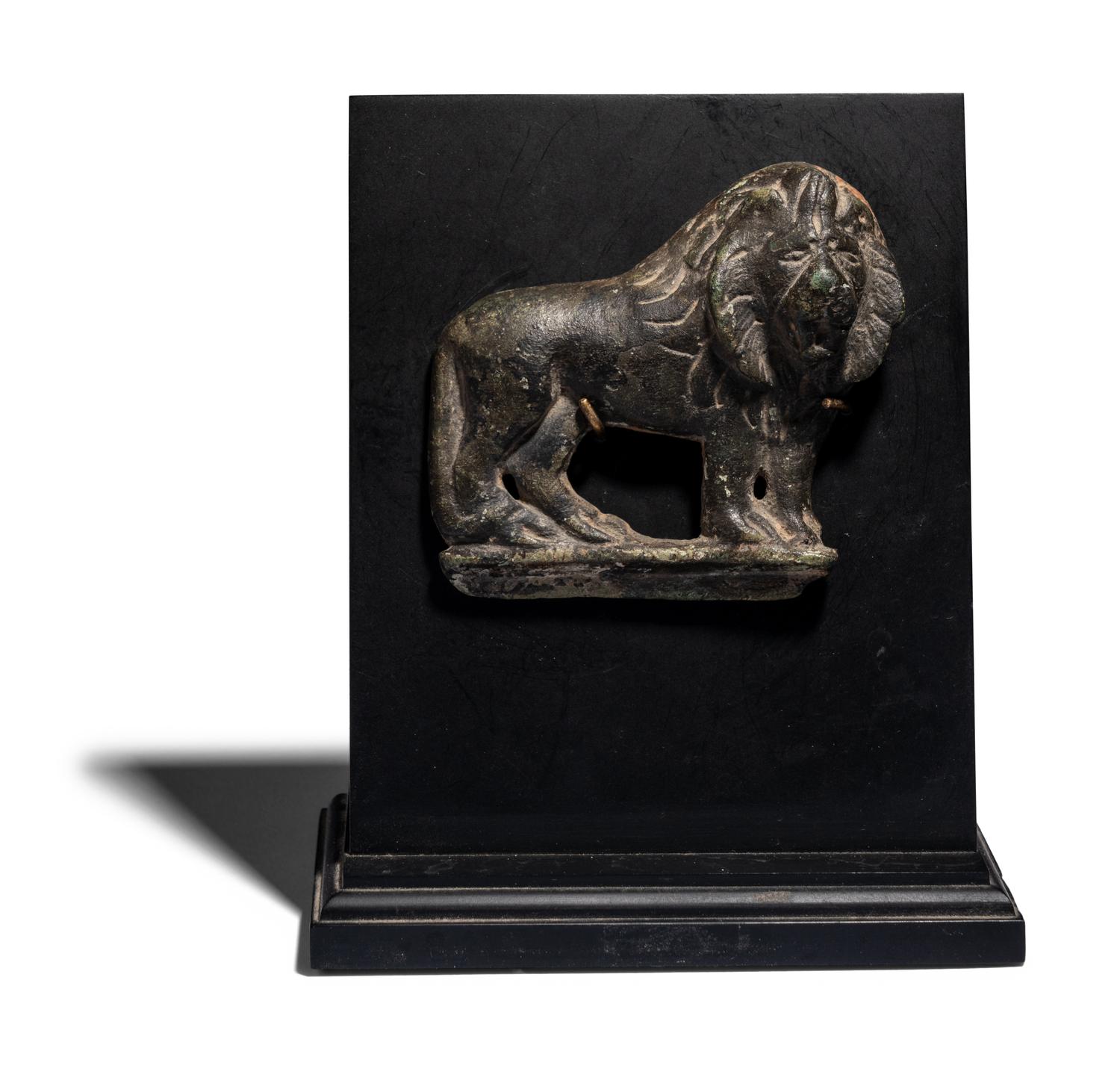 A Roman Bronze Lion Applique