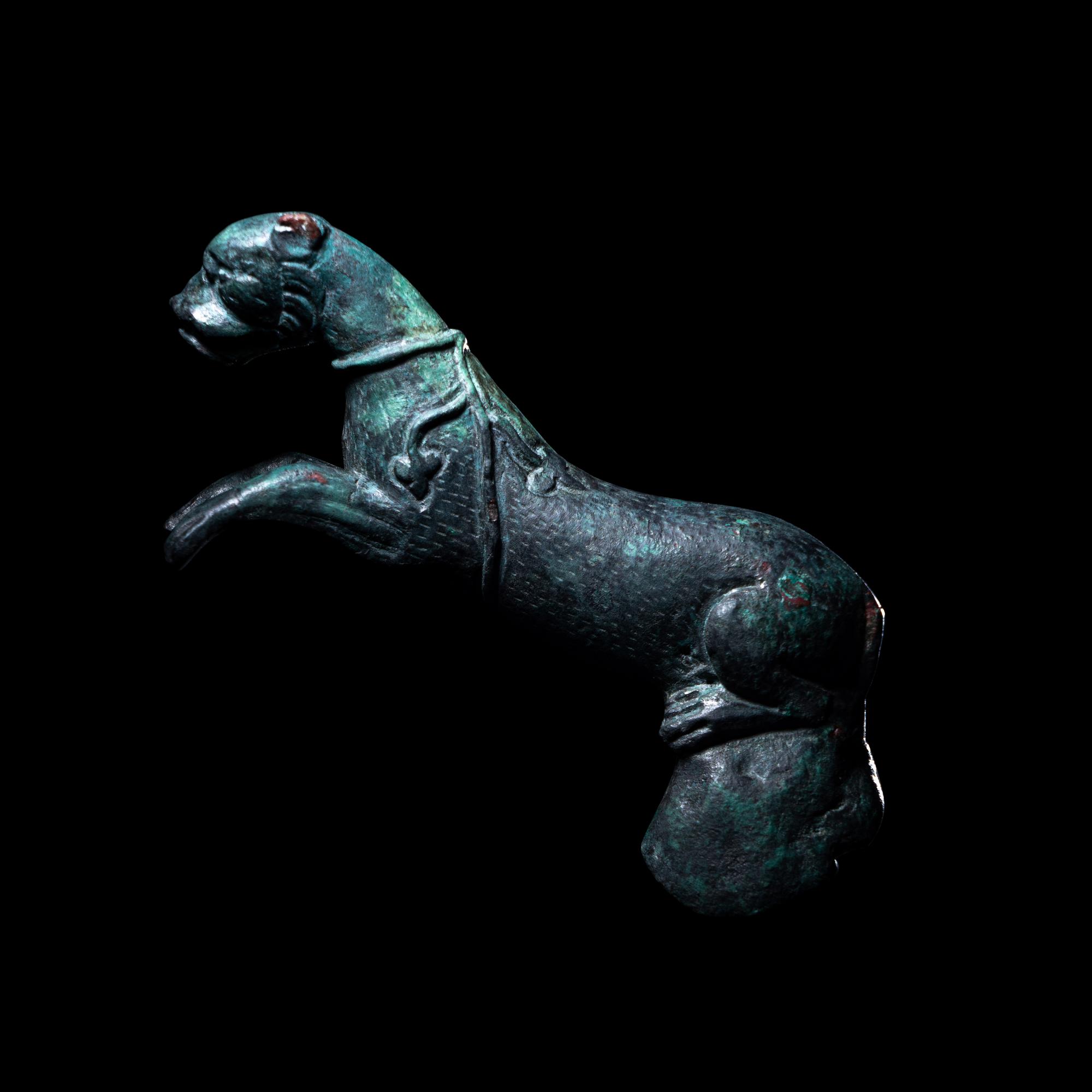 A Roman Bronze Panther Applique