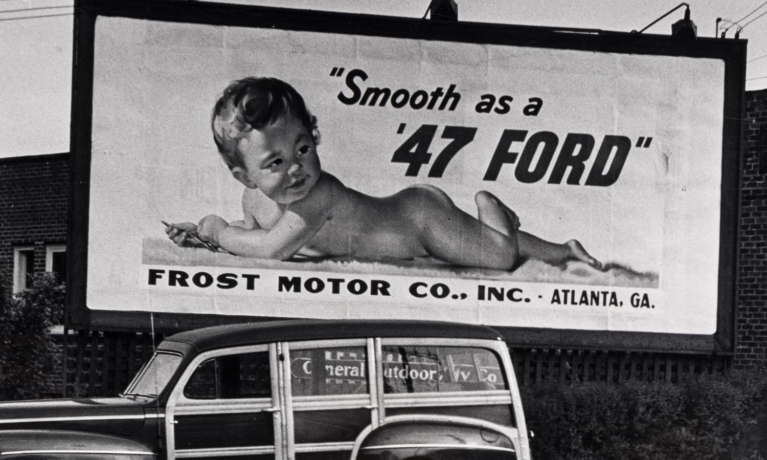 Philippe Halsman (1906-1997) Untitled ("Smooth as a 47 Ford" Billboard), c. 1947