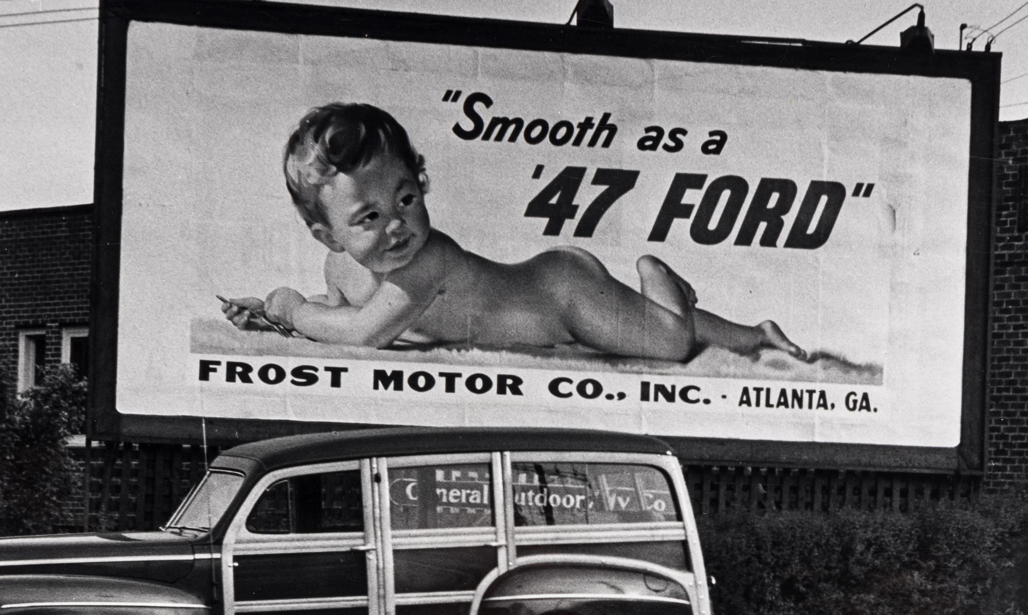 Philippe Halsman (1906-1997) Untitled ("Smooth as a 47 Ford" Billboard), c. 1947