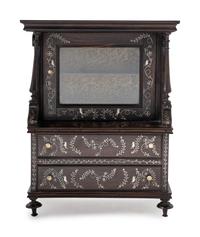 An Anglo-Indian Bone Inlaid Diminutive Bookcase