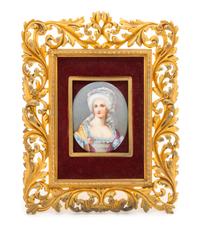 A Continental Porcelain Portrait Medallion Medallion: 3 1/8 x 2 1/2 inches. — 19TH CENTURY
