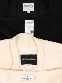 Two Designer Suits: One Armani Skirt Suit, One Armani Jacket, One J. Mendel Pant, 2000-20s