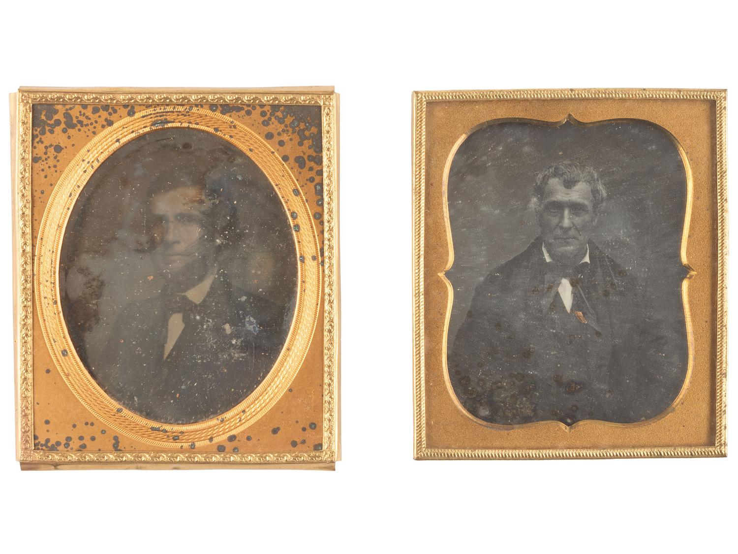[EARLY PHOTOGRAPHY]. 33 sixth plate daguerreotypes of men, incl. example by HALE.