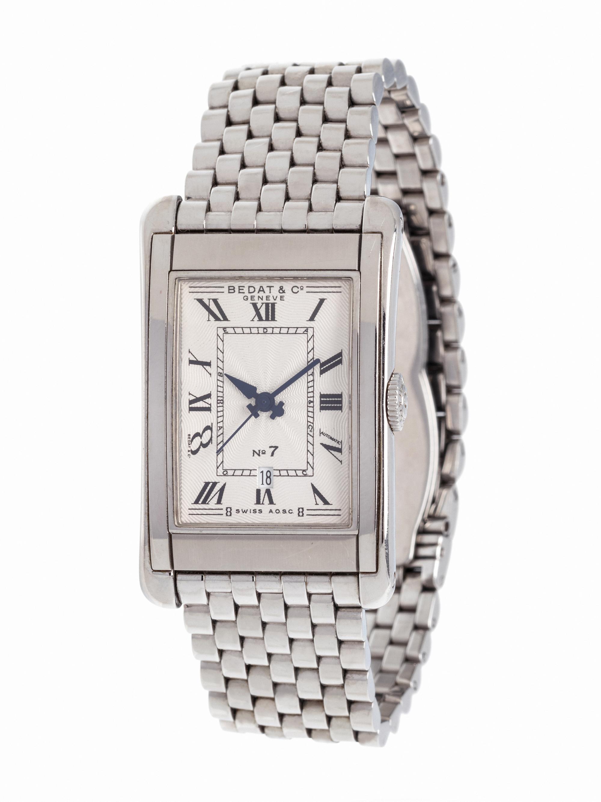 BEDAT & CO., STAINLESS STEEL REF. 718 'NO. 7' WRISTWATCH