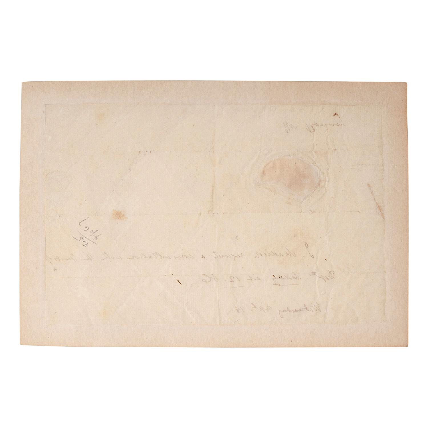 RODNEY, William (before 1661-1708). Autograph note signed ("Wm. Rodney"). N.p., 18 April n.y. 1 page, 7 1/2 x 5 in., with old paper frame and conservation with toning, old creases.