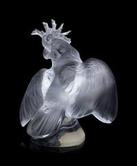 A Lalique Ara Cockatoo Sculpture