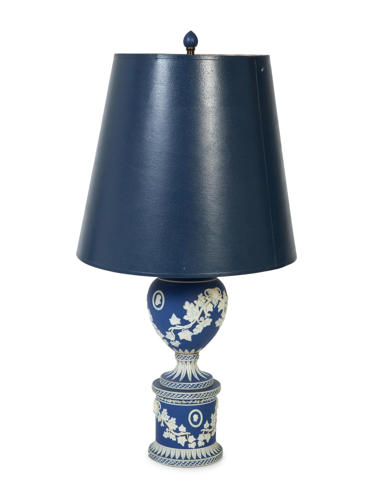 An English Porcelain Table Lamp — 19TH CENTURY, POSSIBLY WEDGWOOD