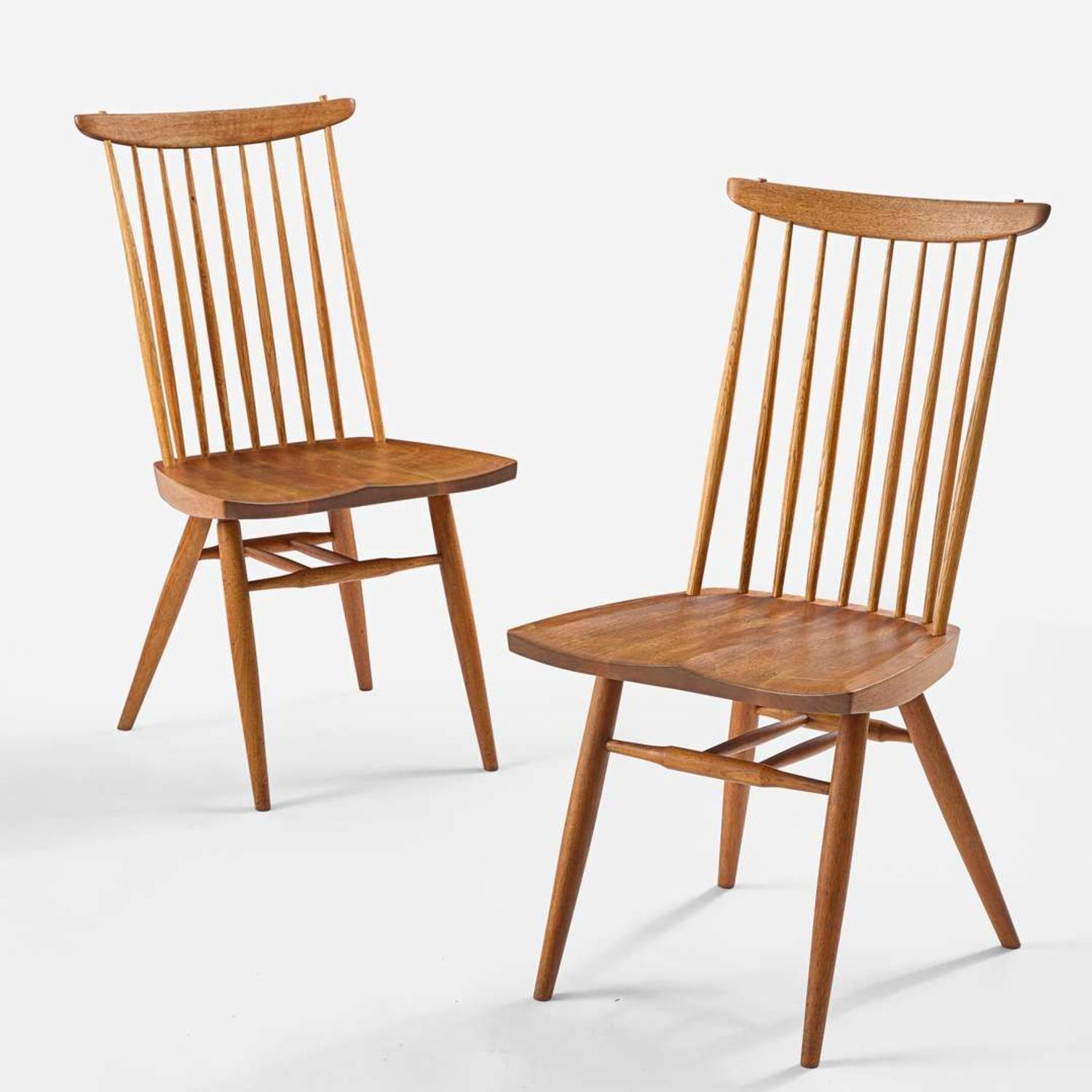 George Nakashima Pair of "New" Chairs, New Hope, Pennsylvania, 1958