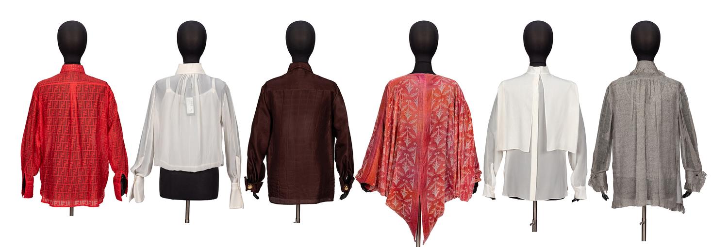 Six Designer Blouses, Fendi, Valentino and Others