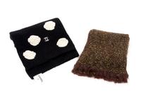 Two Chanel Wool Blend Scarves
