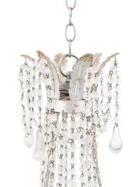 A Silvered Metal Eight-Light Chandelier