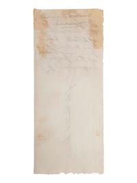 JACKSON, Andrew (1767-1845). Autograph endorsement signed ("A.J."). Accomplished on an address panel of a larger sheet.