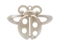 A Pierre Cardin Runway Silvertone Ladybug Pendant.
