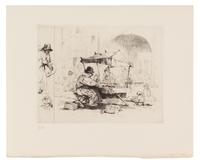 Auguste Brouet (French, 1872-1941) Untitled etching 6 x 7…