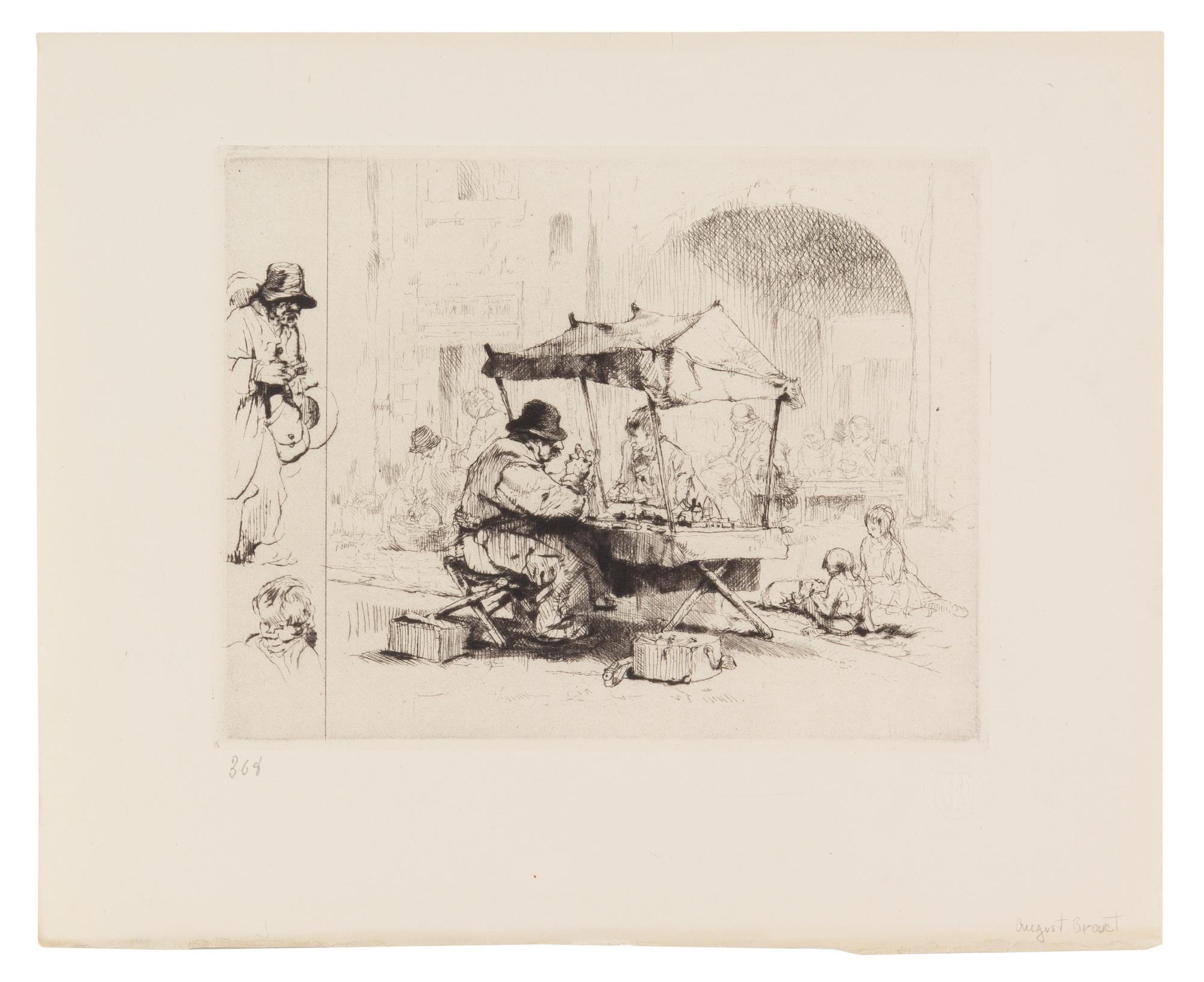 Auguste Brouet (French, 1872-1941) Untitled etching 6 x 7…