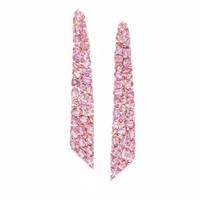 Sutra, Pink Sapphire, Diamond, and Rose Gold Earrings