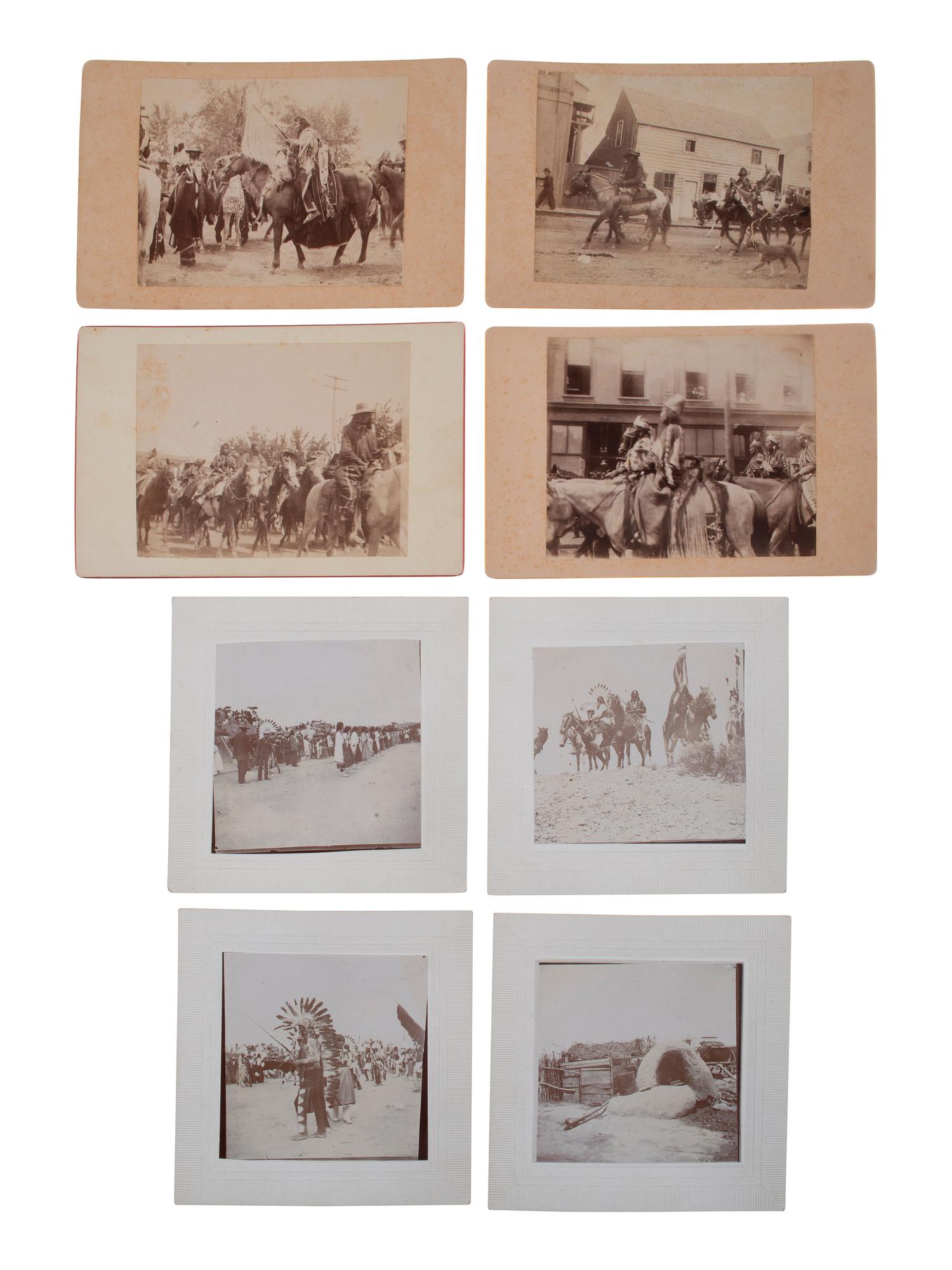 [NATIVE AMERICANS]. 31 photographs of Native American parades, ceremonies, & dwellings.